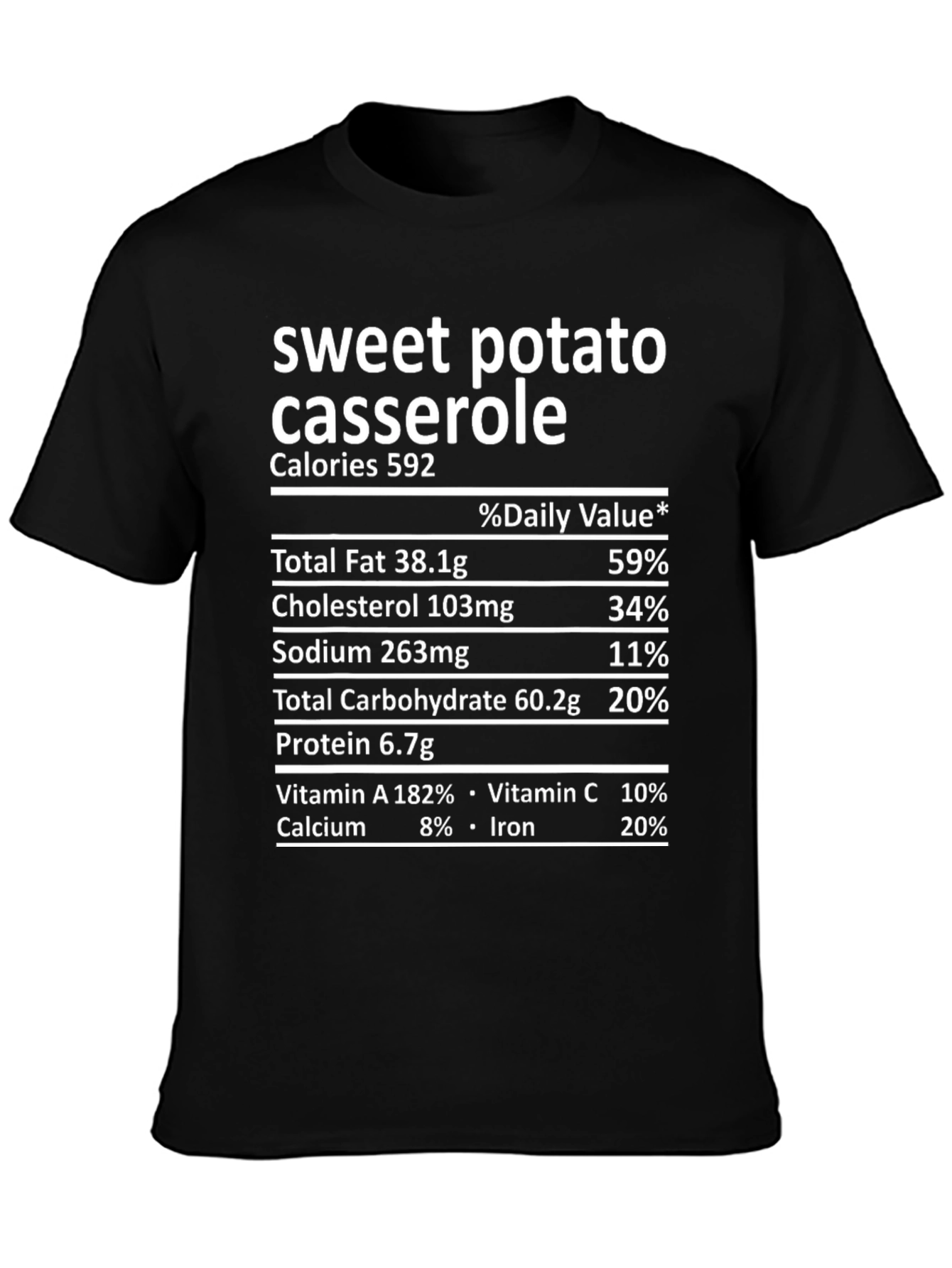 Sweet Potato Casserole Nutrition Facts T-Shirt