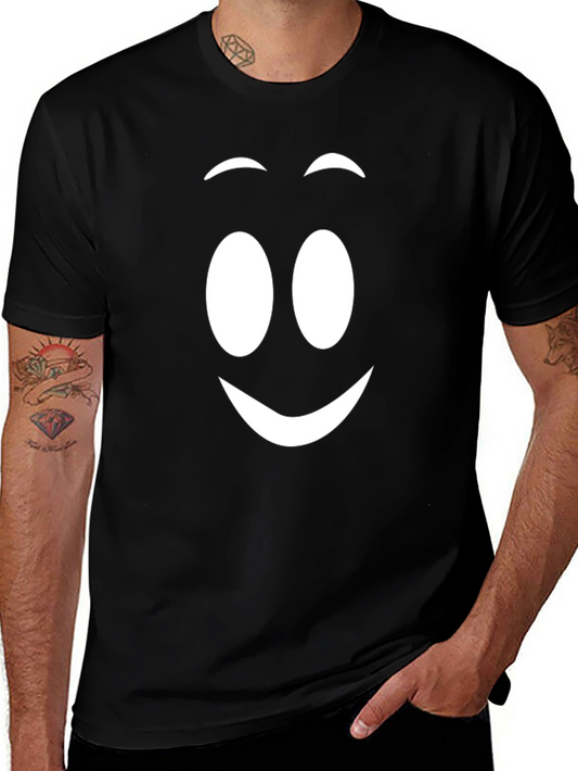 Smiley Face Graphic Tee - Casual Comfort
