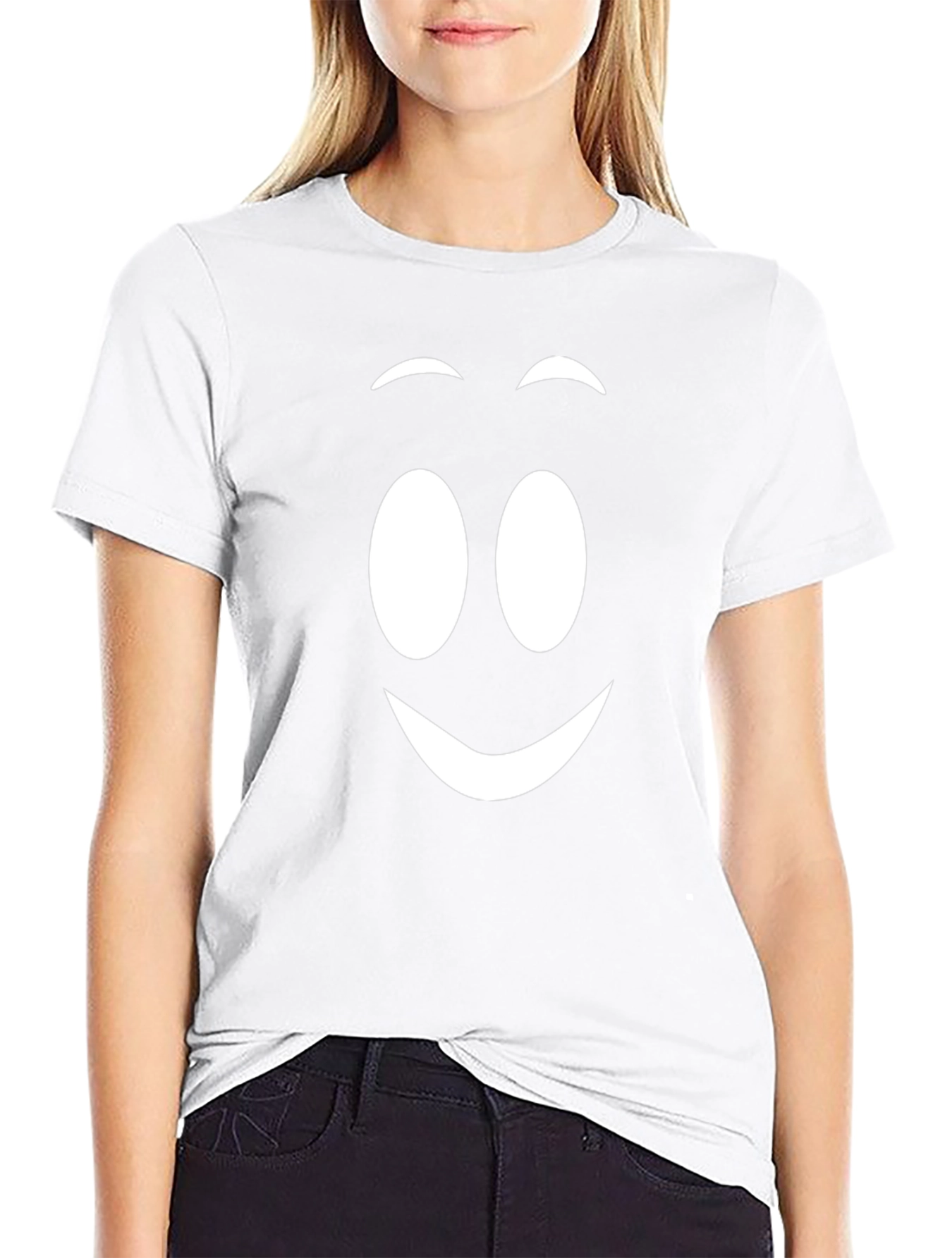 Smiley Face Graphic Tee - Casual Comfort