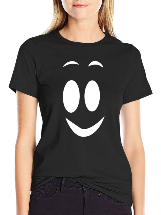 Smiley Face Graphic Tee - Casual Comfort