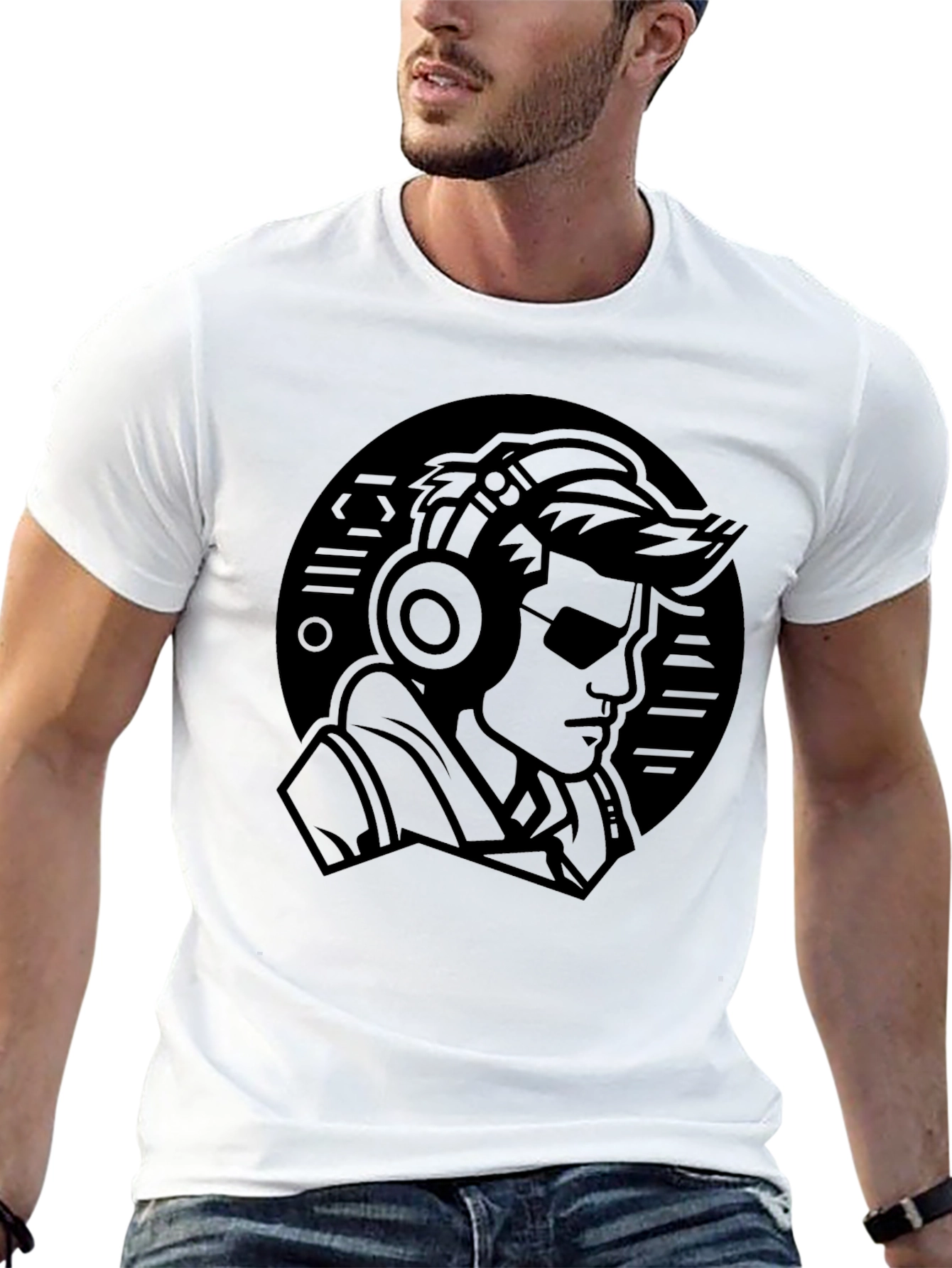 Cool DJ Graphic Black T-Shirt