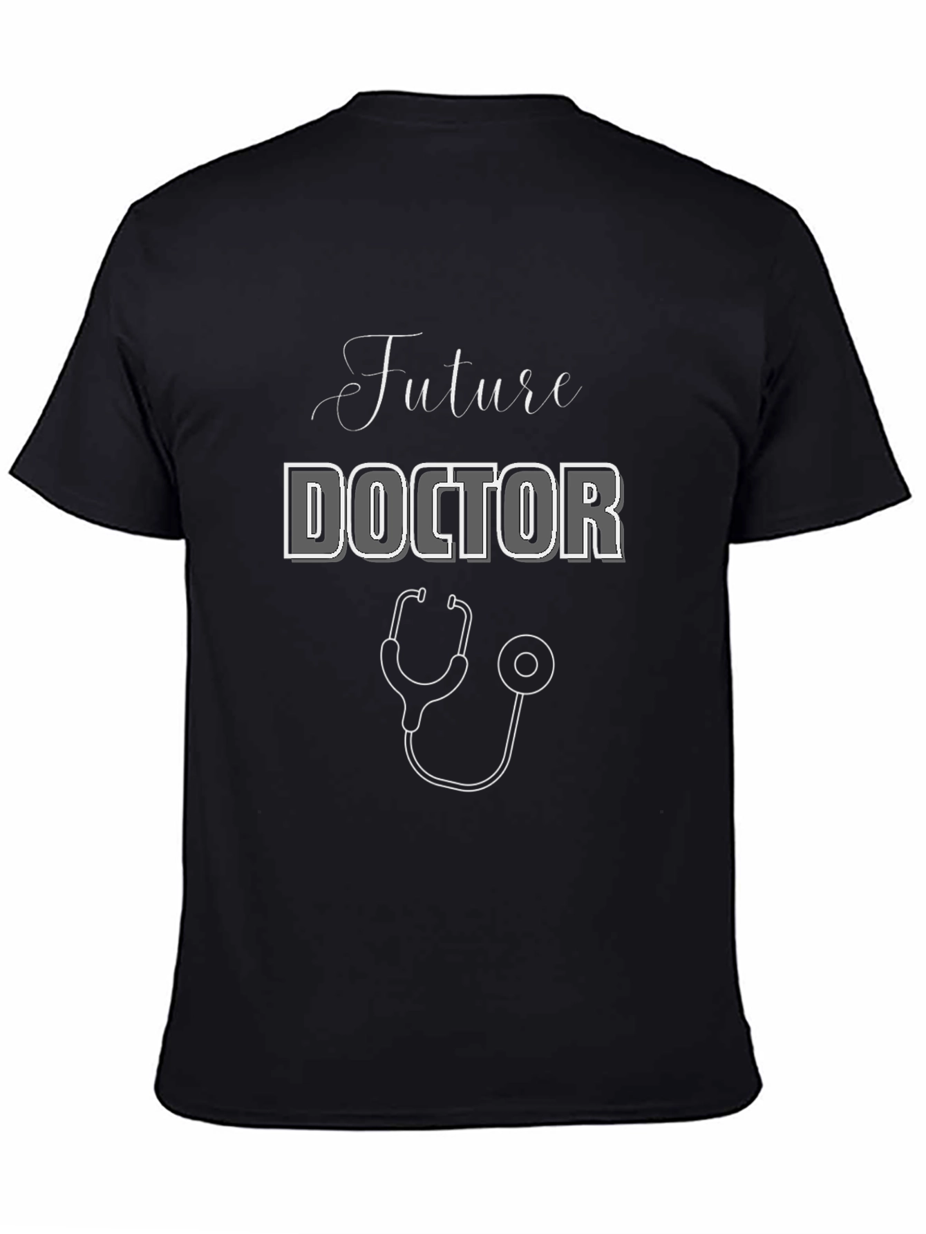 Future Doctor Black Graphic T-Shirt