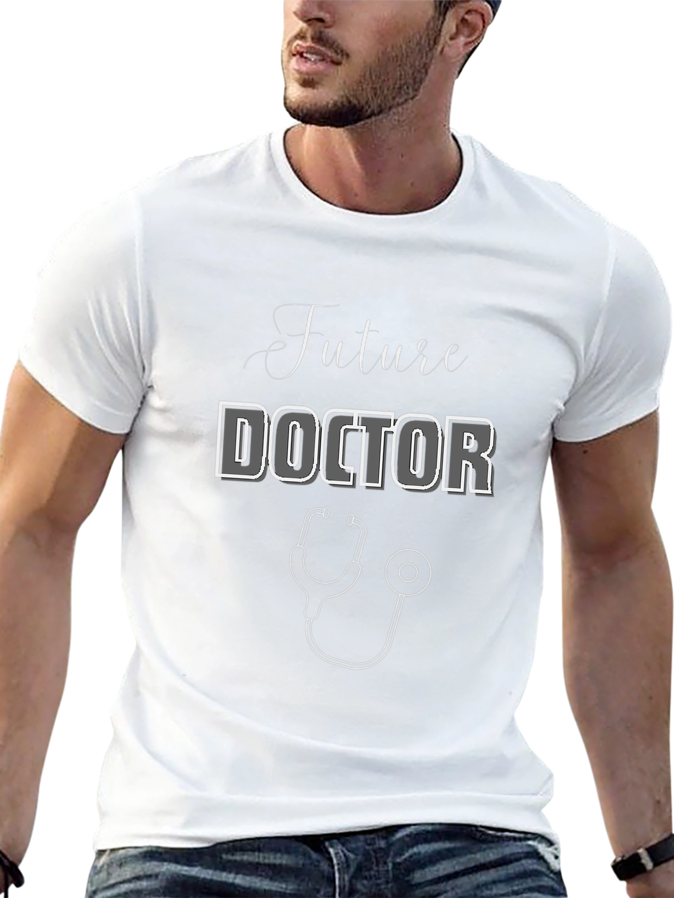 Future Doctor Black Graphic T-Shirt