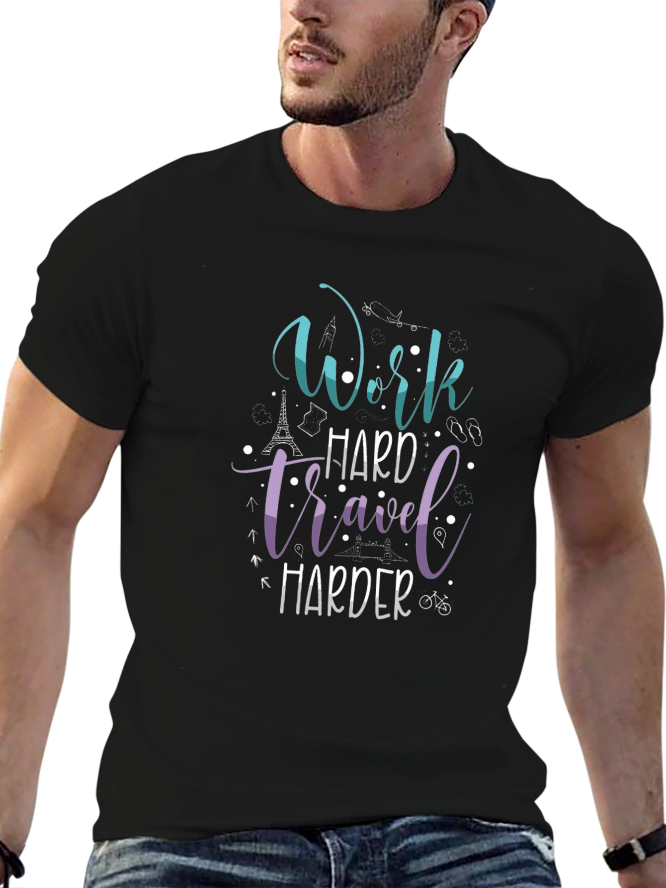Work Hard Travel Harder Graphic Tee
