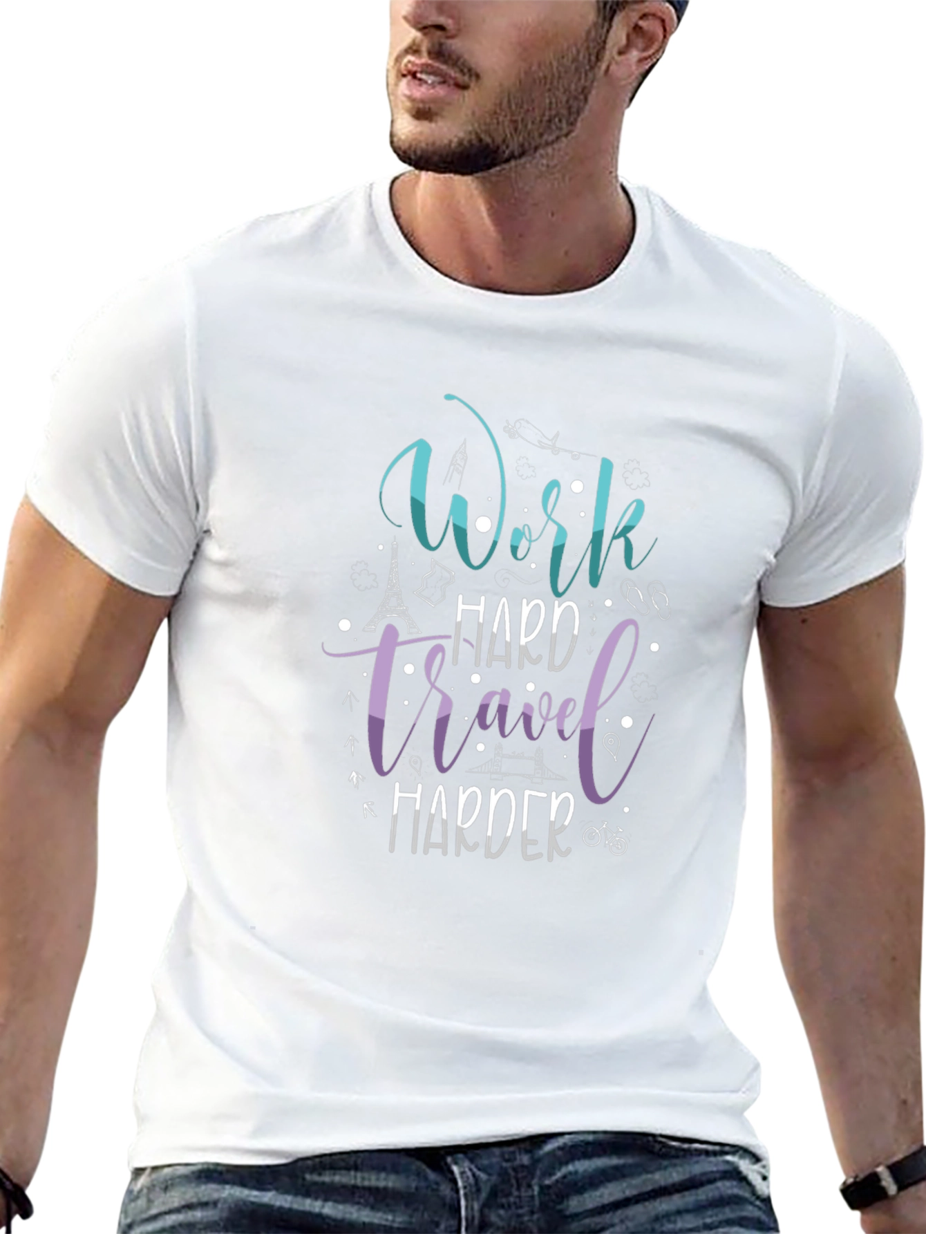 Work Hard Travel Harder Graphic Tee