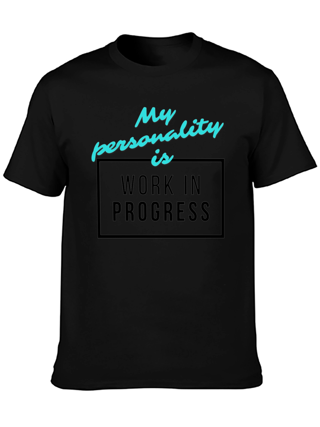 Work in Progress Graphic Tee - Black Cotton