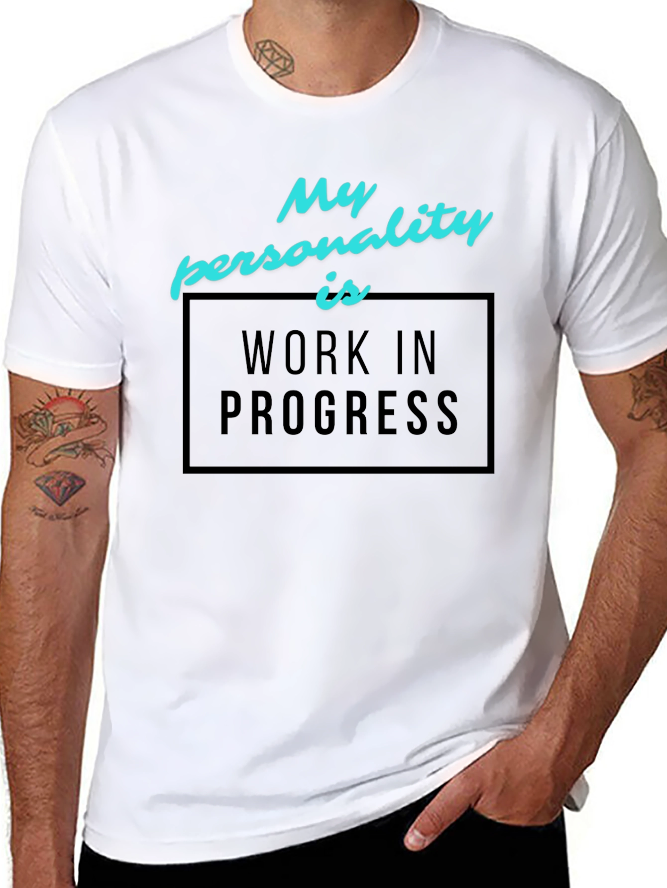 Work in Progress Graphic Tee - Black Cotton