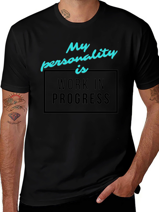 Work in Progress Graphic Tee - Black Cotton