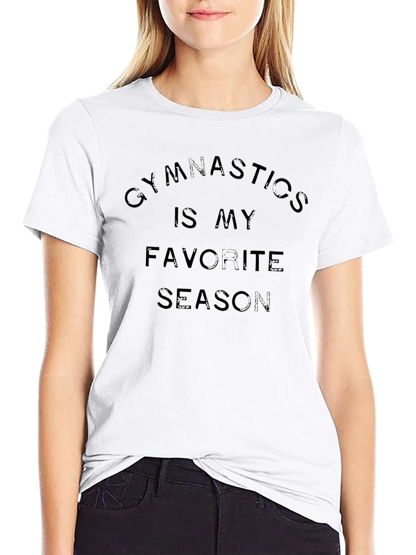 Gymnastics is My Favorite Season Black T-Shirt