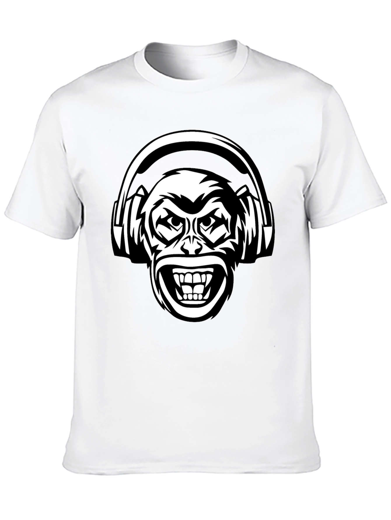 Cool Monkey DJ T-Shirt - Black Graphic Tee