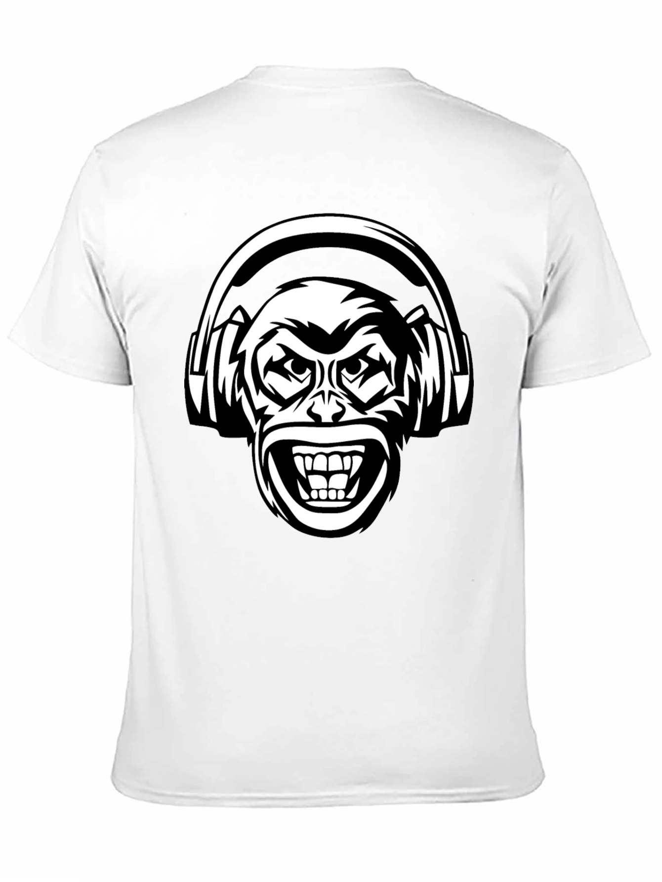 Cool Monkey DJ T-Shirt - Black Graphic Tee