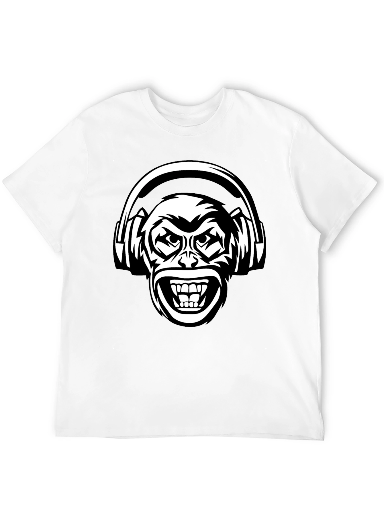 Cool Monkey DJ T-Shirt - Black Graphic Tee