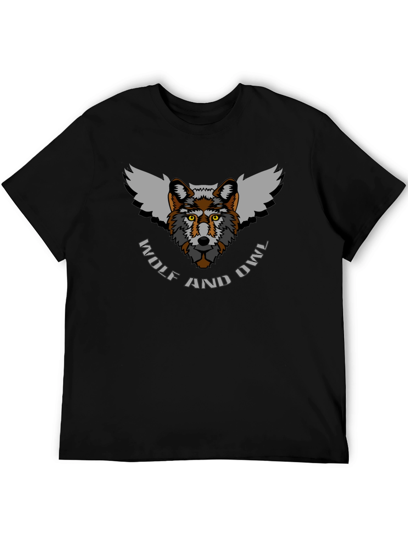 Wolf and Owl Graphic Tee - Unique Design