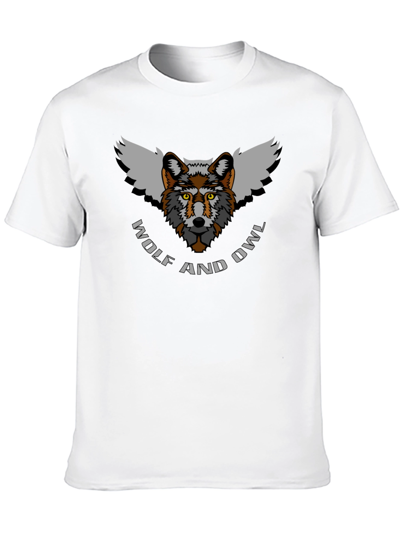 Wolf and Owl Graphic Tee - Unique Design