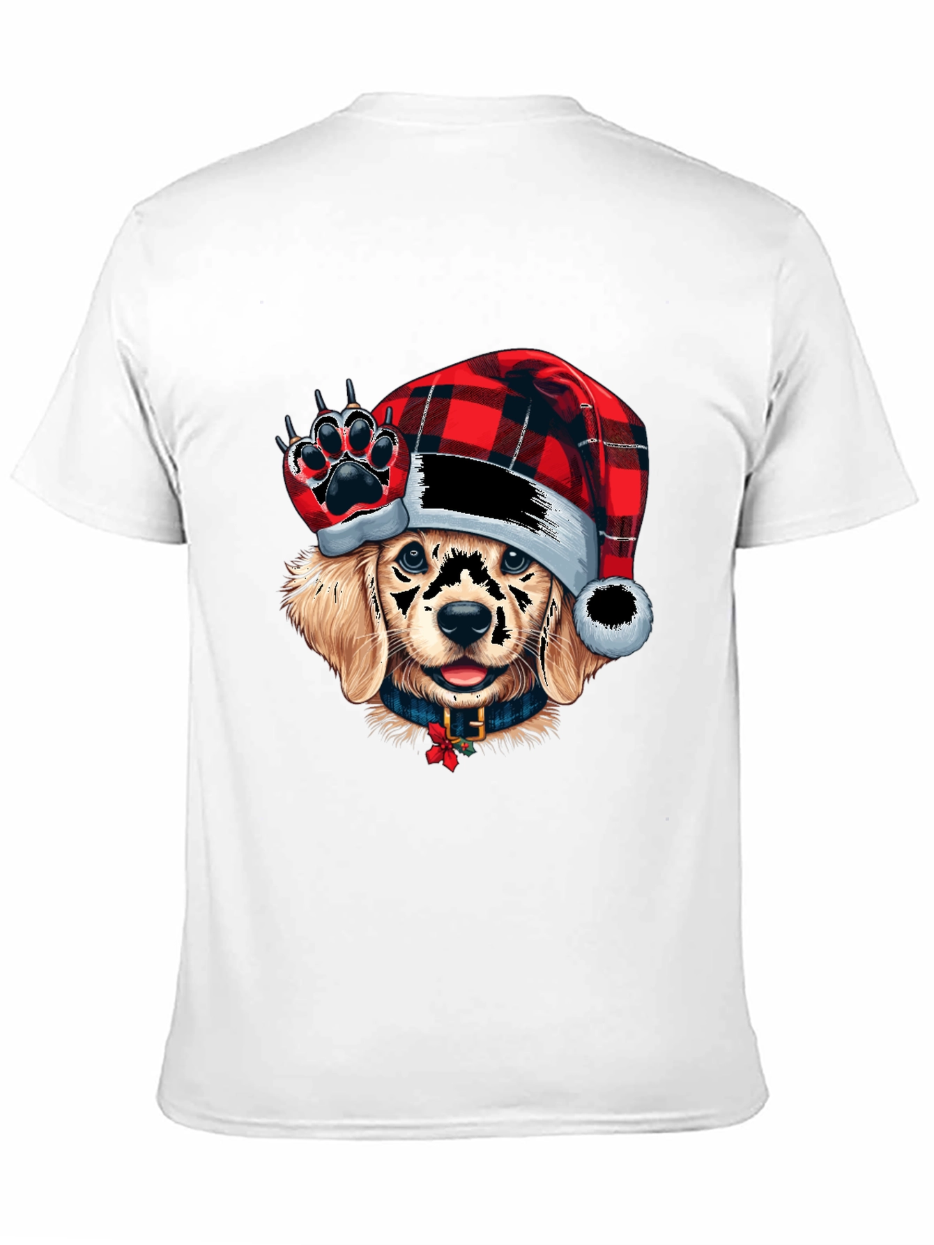Festive Dog Graphic Tee - Holiday Style
