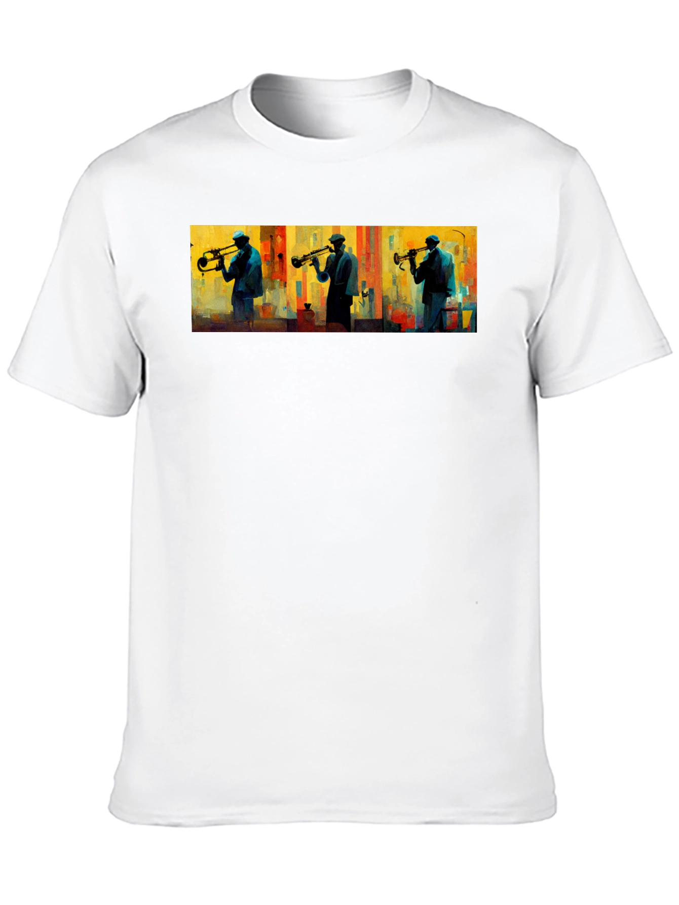 Jazz Trumpet Player Graphic Tee - Black