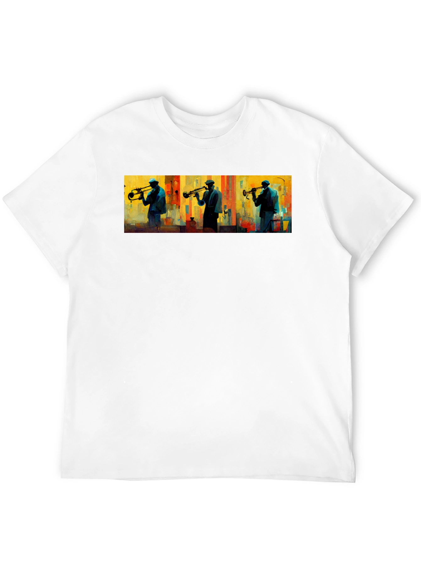 Jazz Trumpet Player Graphic Tee - Black