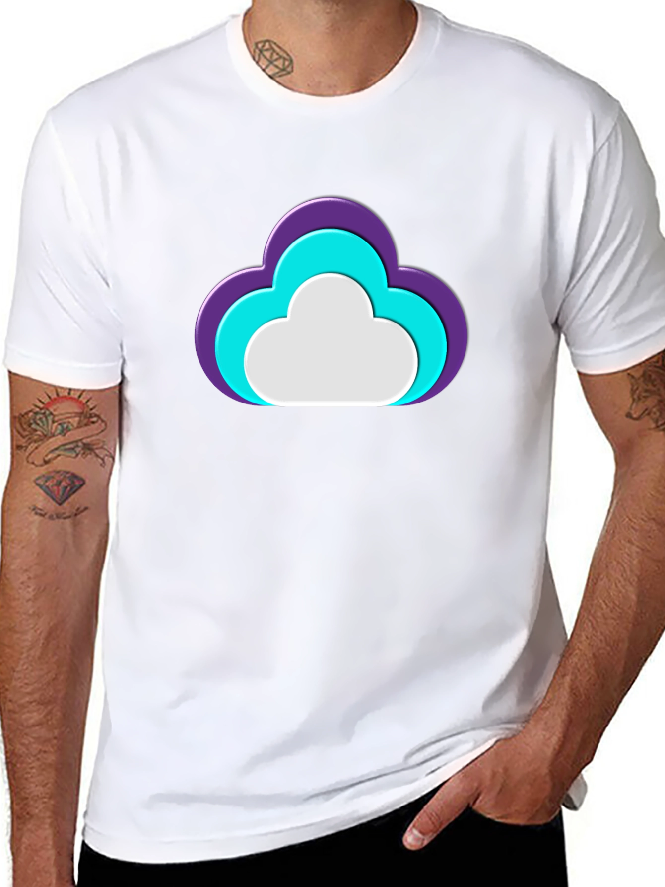 Cloud Graphic Black T-Shirt