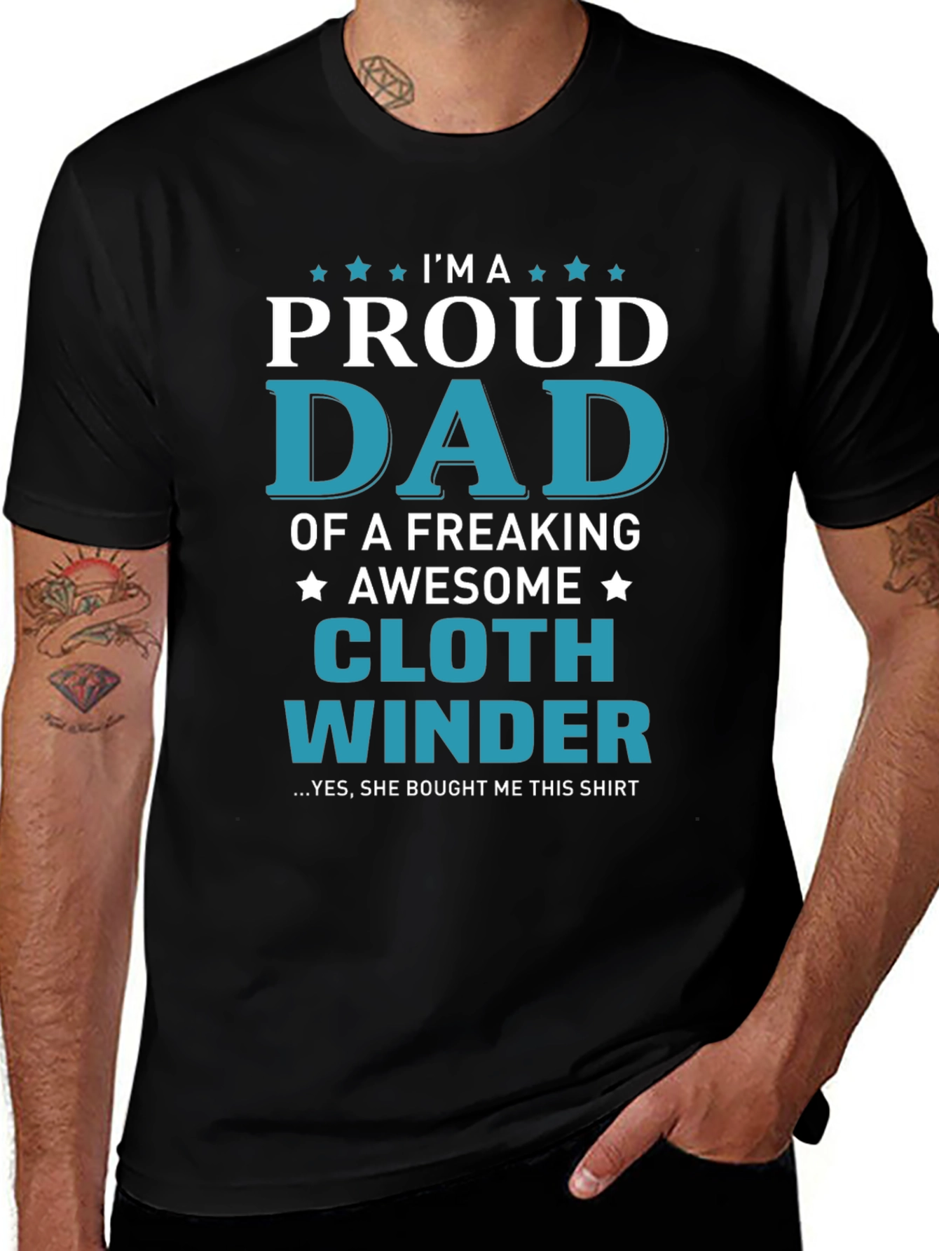 Proud Dad Cloth Winder Graphic T-Shirt