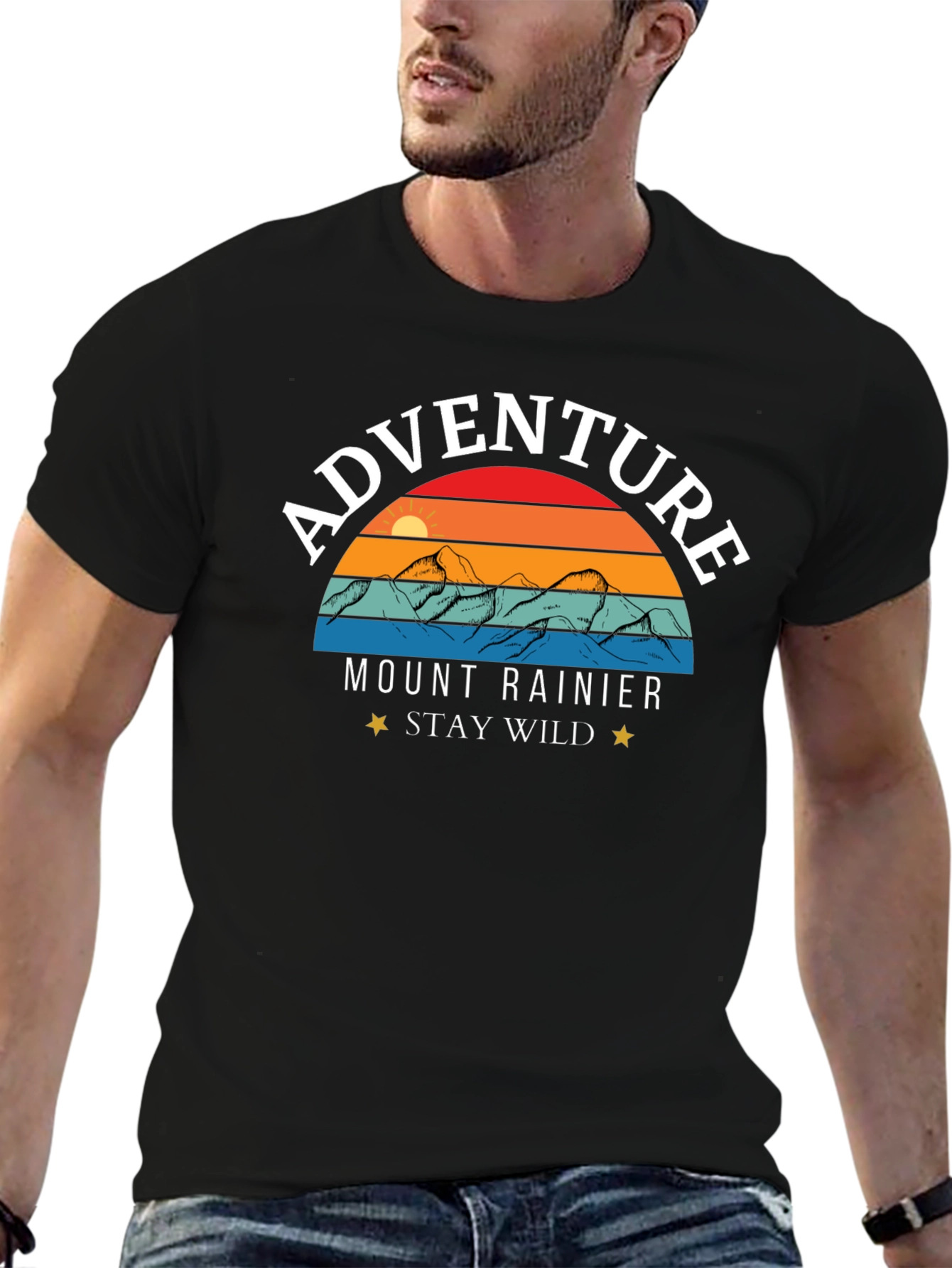 Adventure Mount Rainier Stay Wild T-Shirt