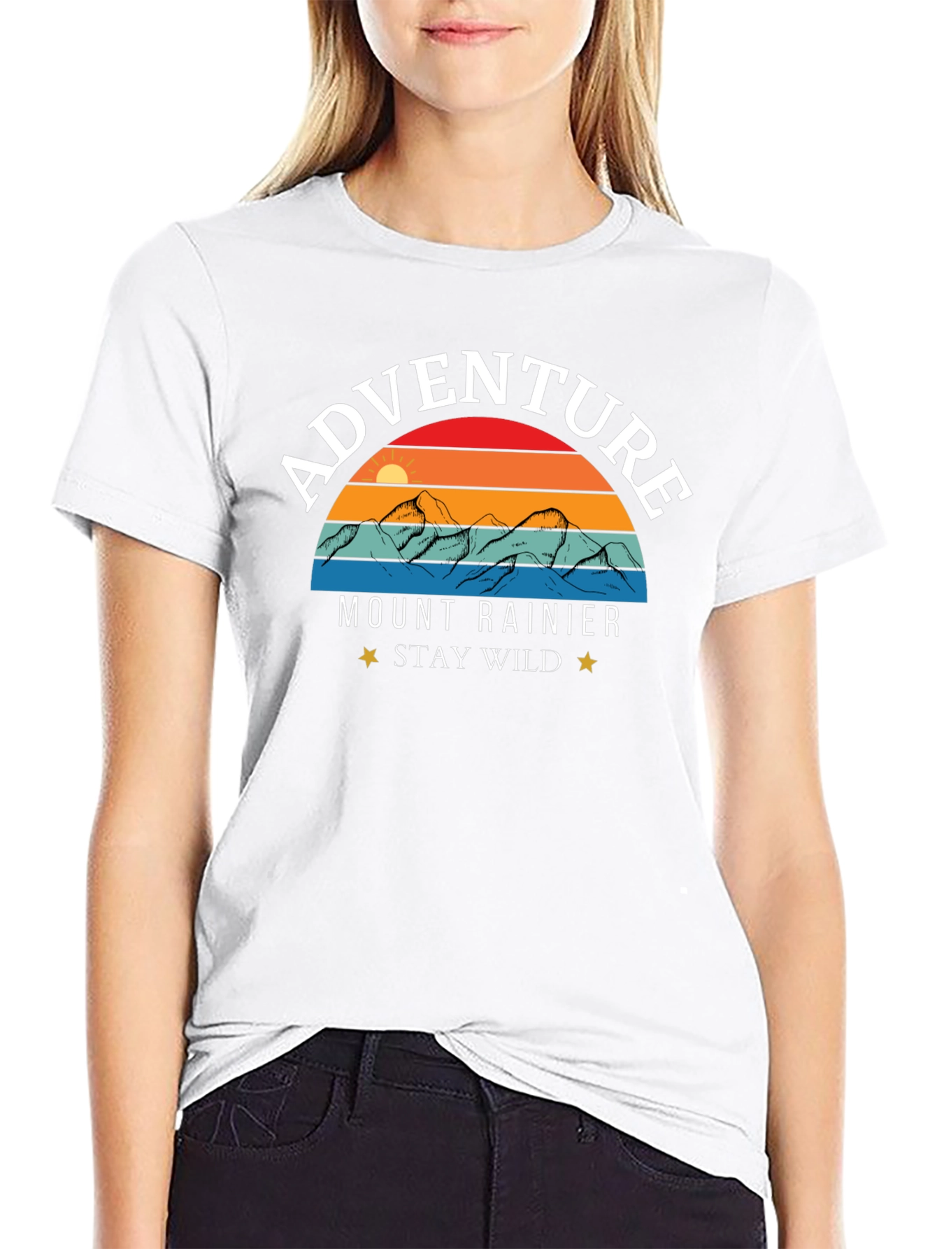 Adventure Mount Rainier Stay Wild T-Shirt