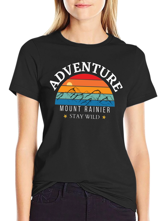 Adventure Mount Rainier Stay Wild T-Shirt