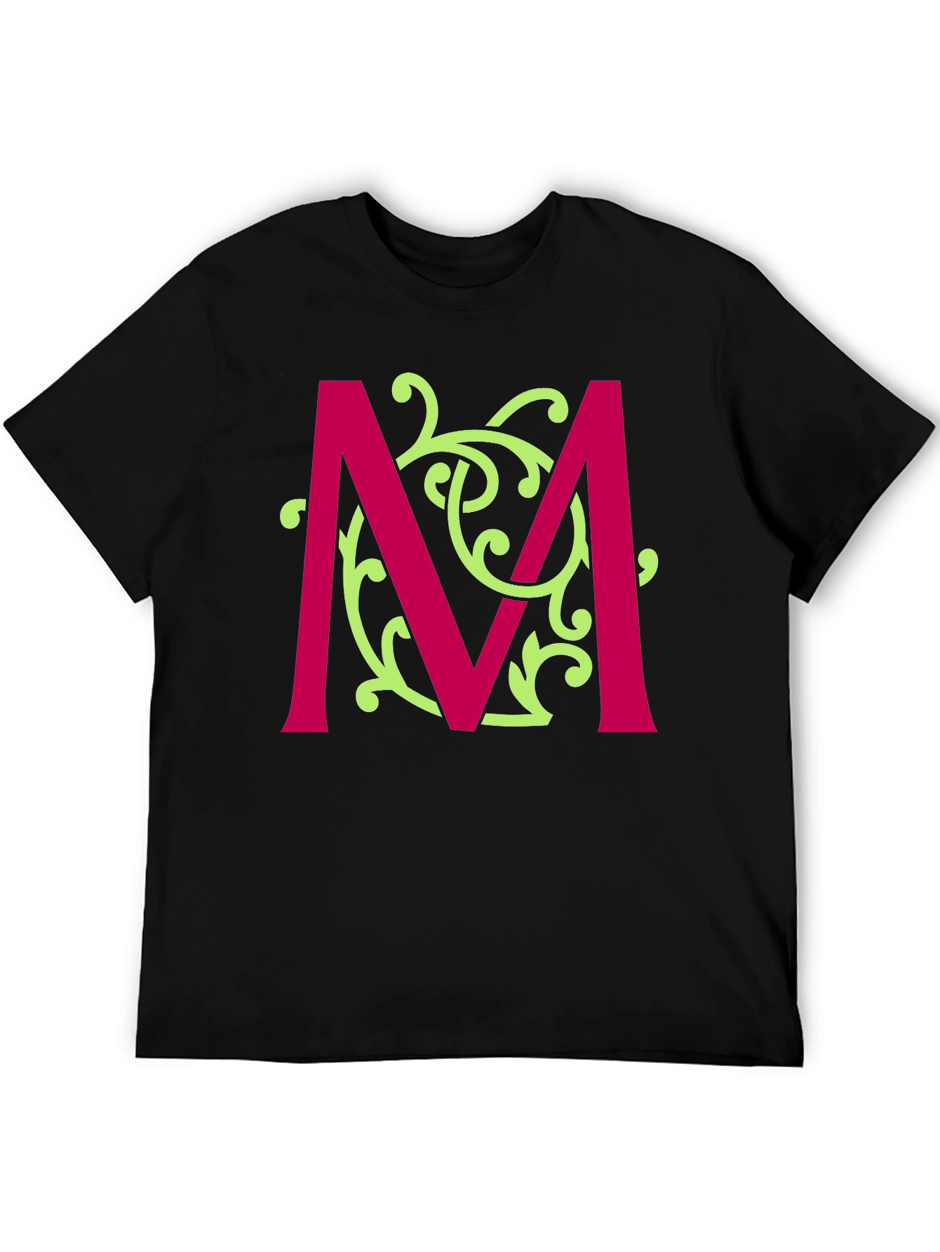 Initial M T-Shirt - Stylish Alphabet Design