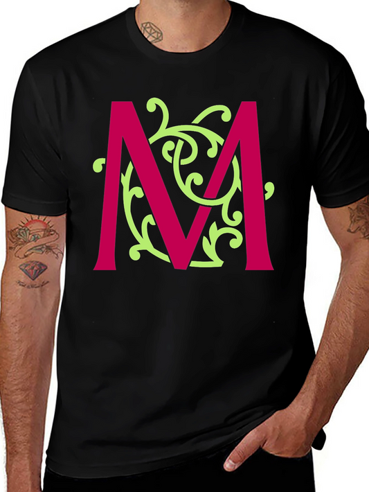 Initial M T-Shirt - Stylish Alphabet Design