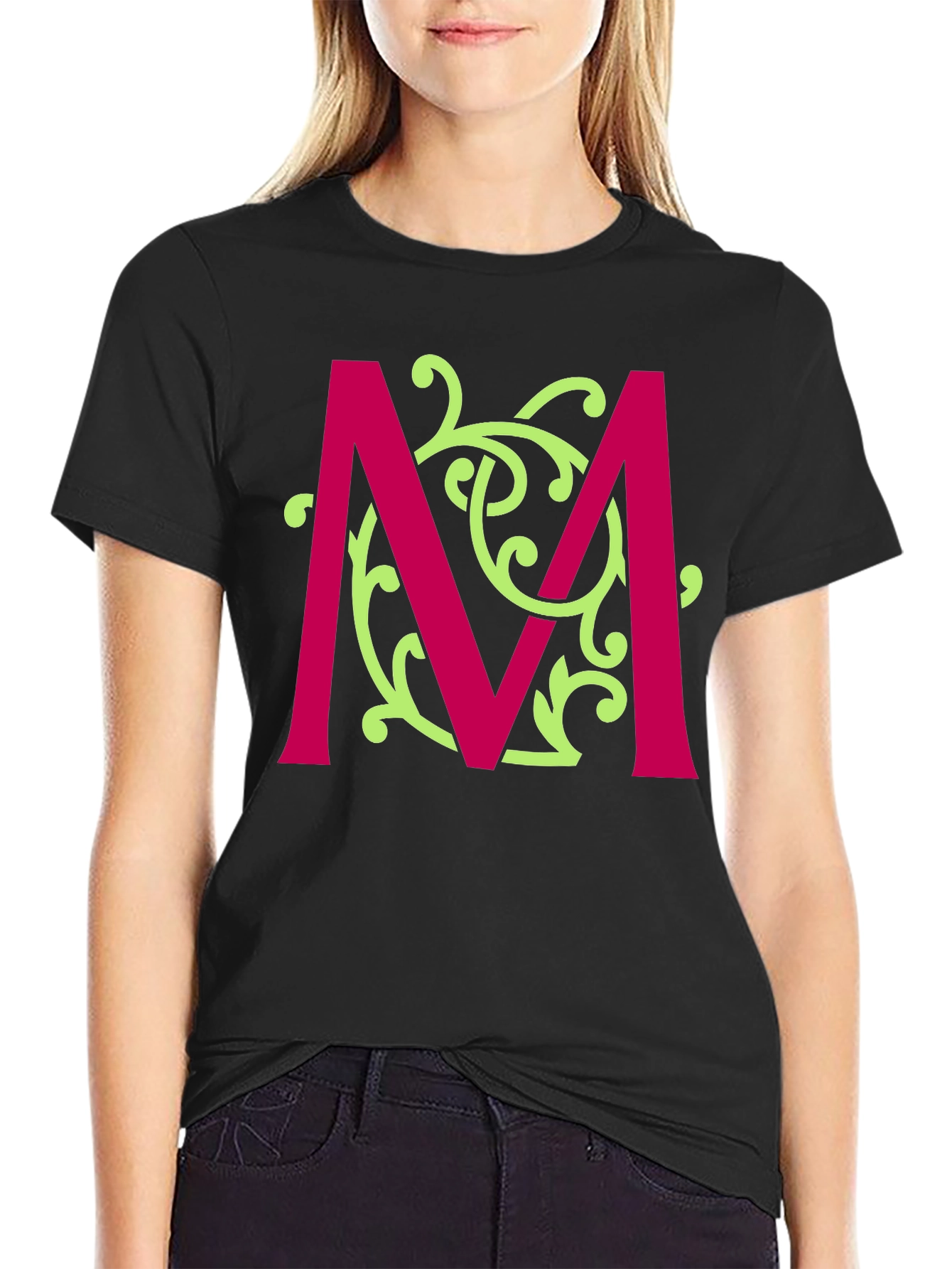 Initial M T-Shirt - Stylish Alphabet Design