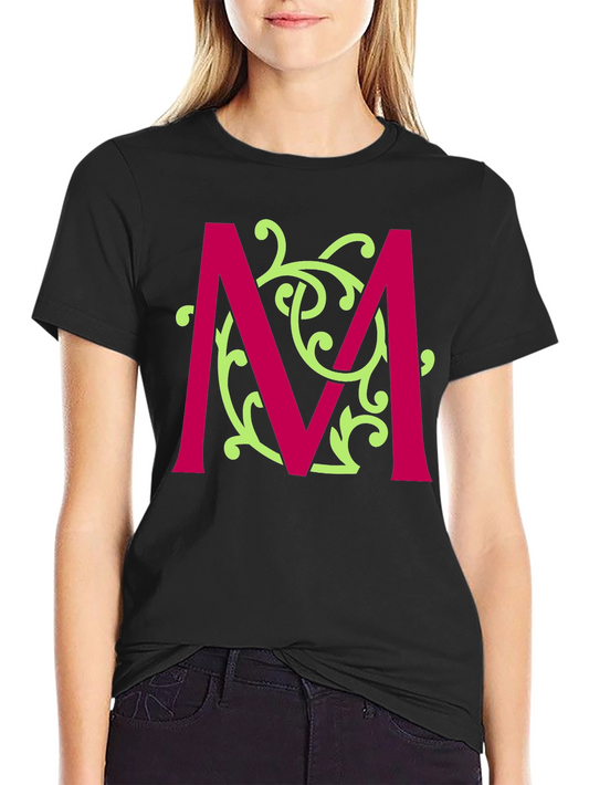 Initial M T-Shirt - Stylish Alphabet Design