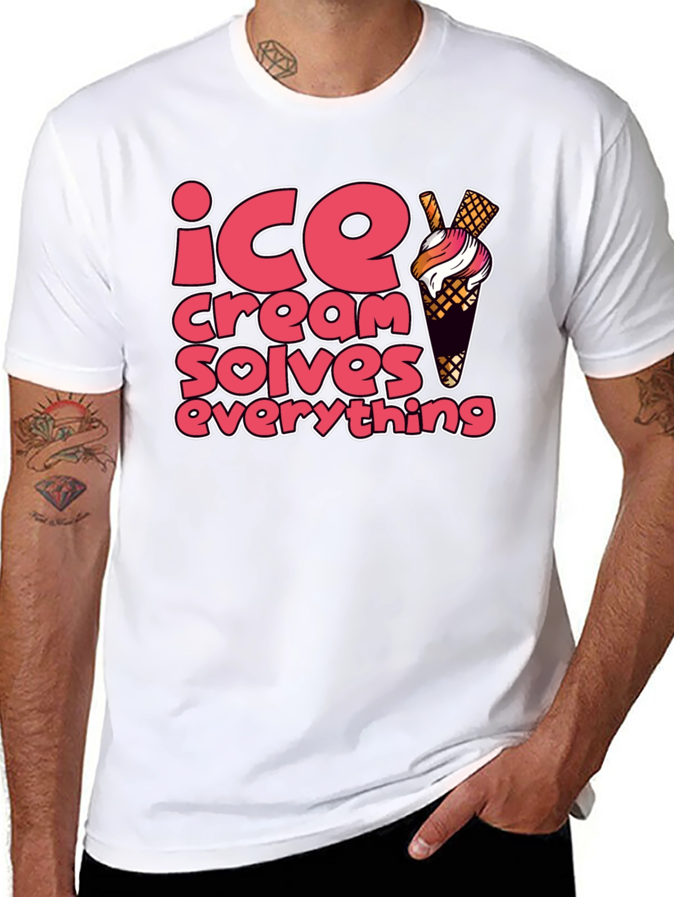 Ice Cream Solves Everything Graphic Tee