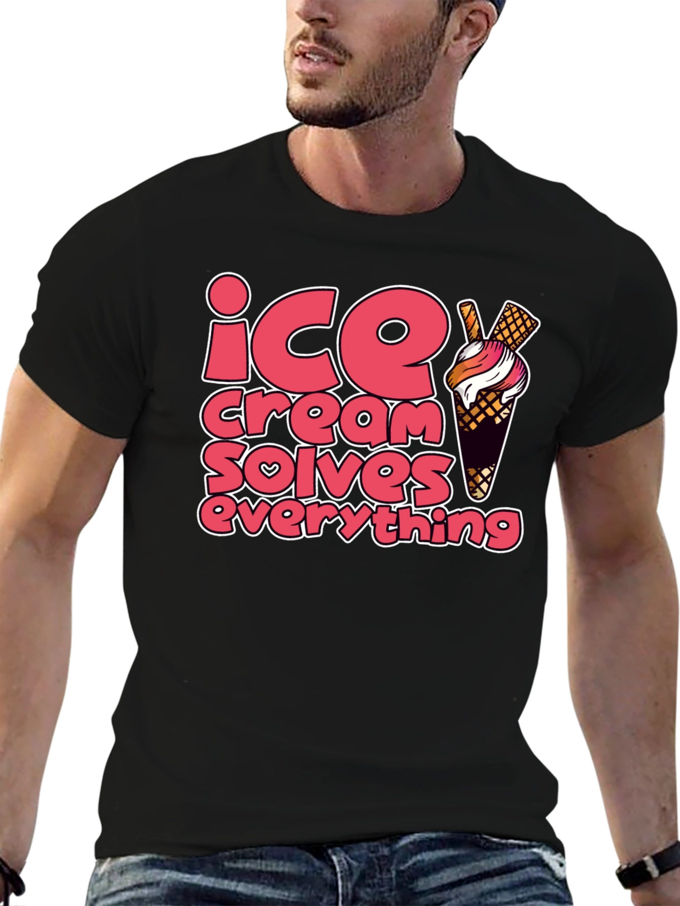 Ice Cream Solves Everything Graphic Tee