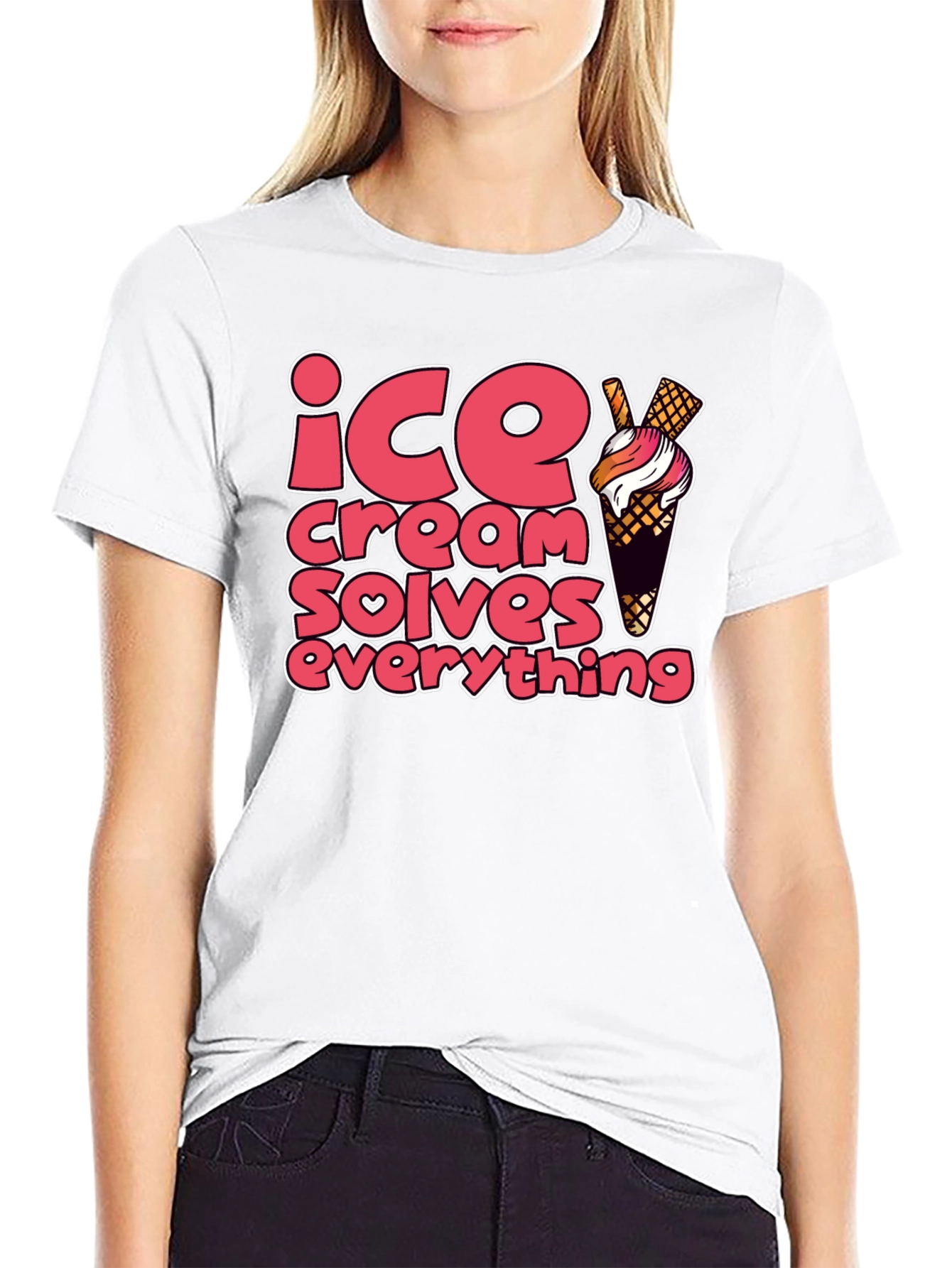 Ice Cream Solves Everything Graphic Tee
