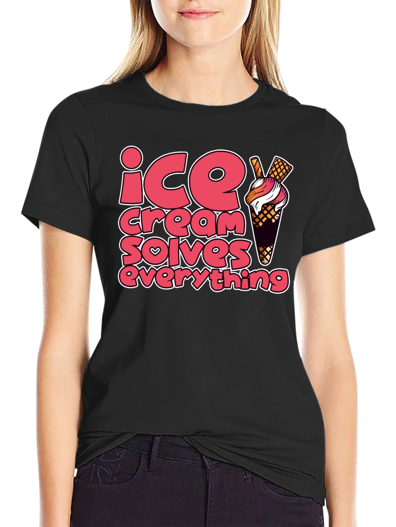 Ice Cream Solves Everything Graphic Tee
