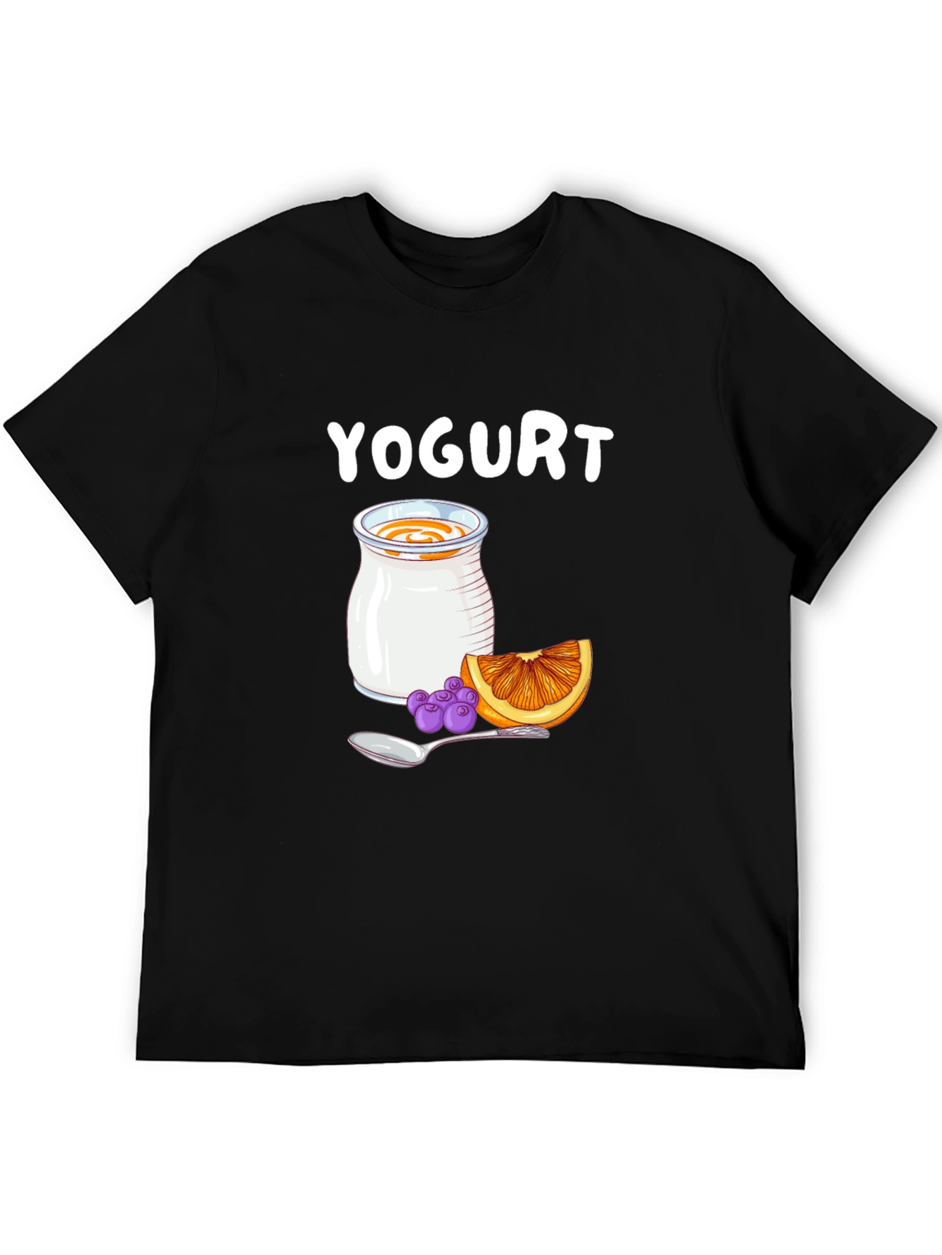 Yogurt Graphic T-Shirt - Fruit & Spoon Design