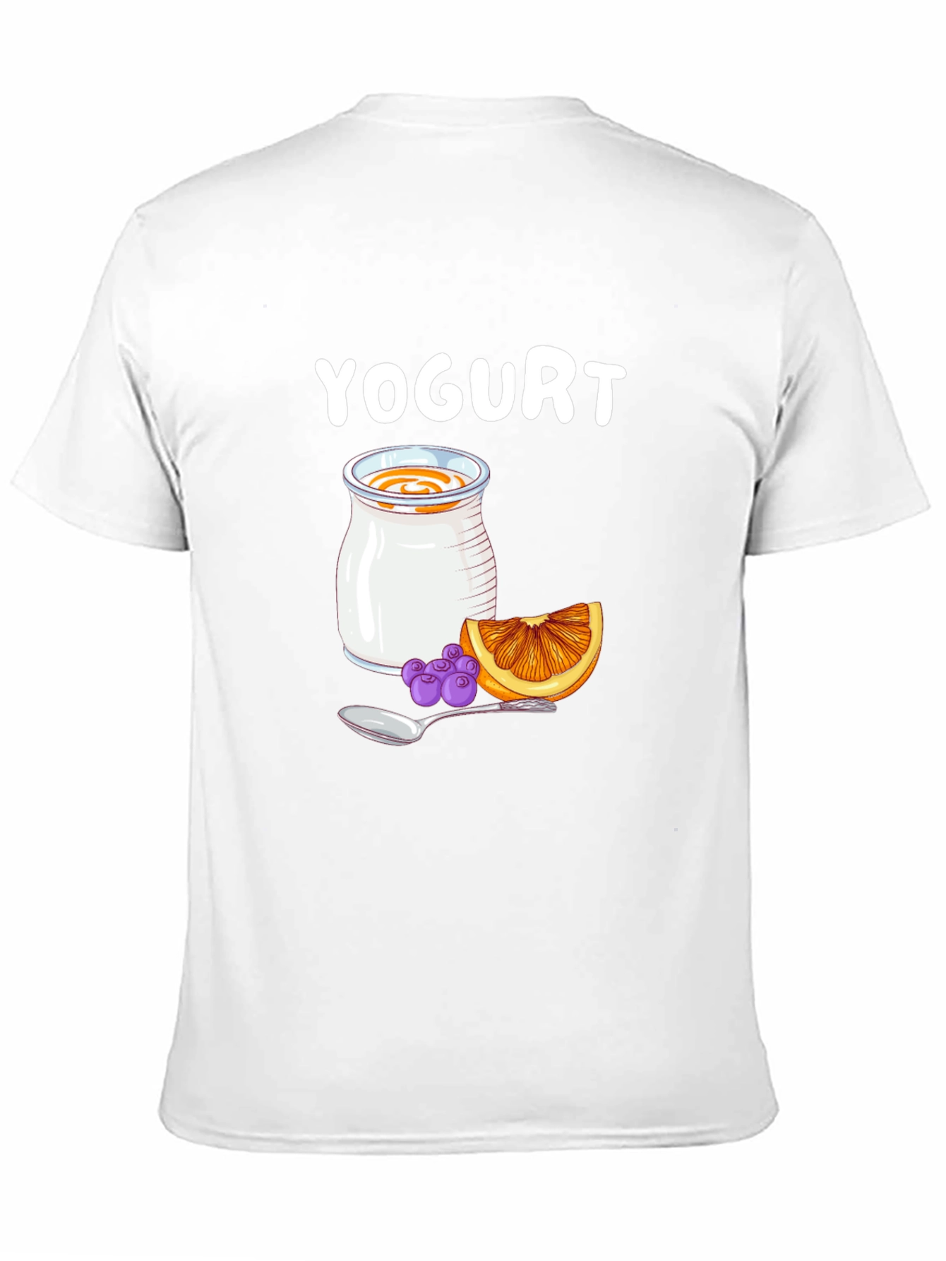Yogurt Graphic T-Shirt - Fruit & Spoon Design