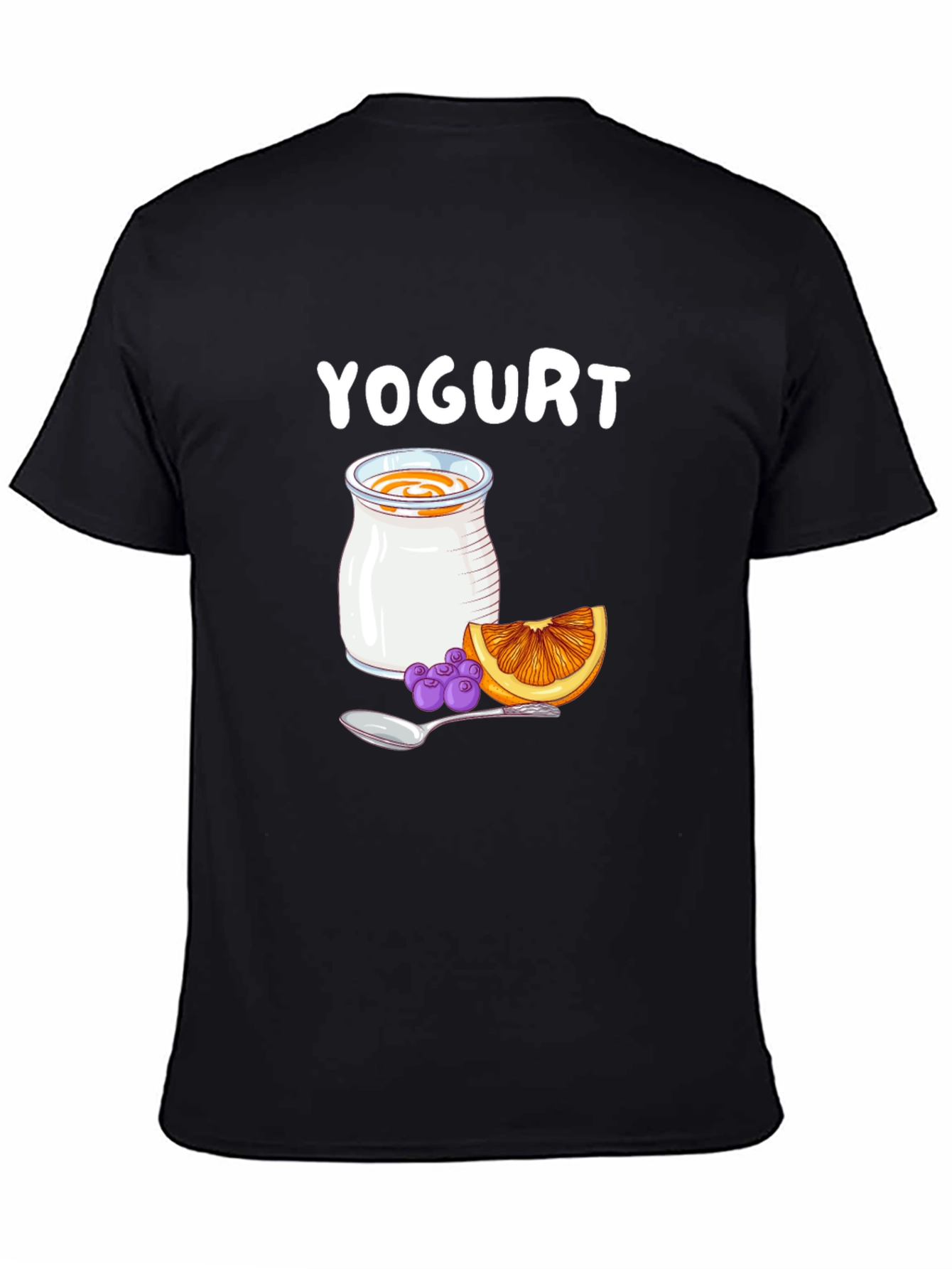 Yogurt Graphic T-Shirt - Fruit & Spoon Design