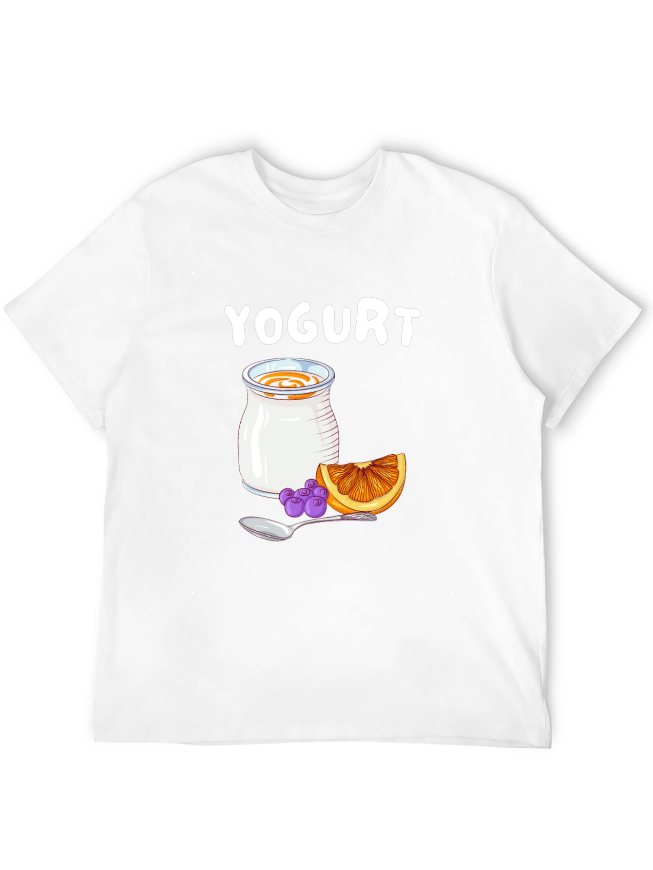 Yogurt Graphic T-Shirt - Fruit & Spoon Design