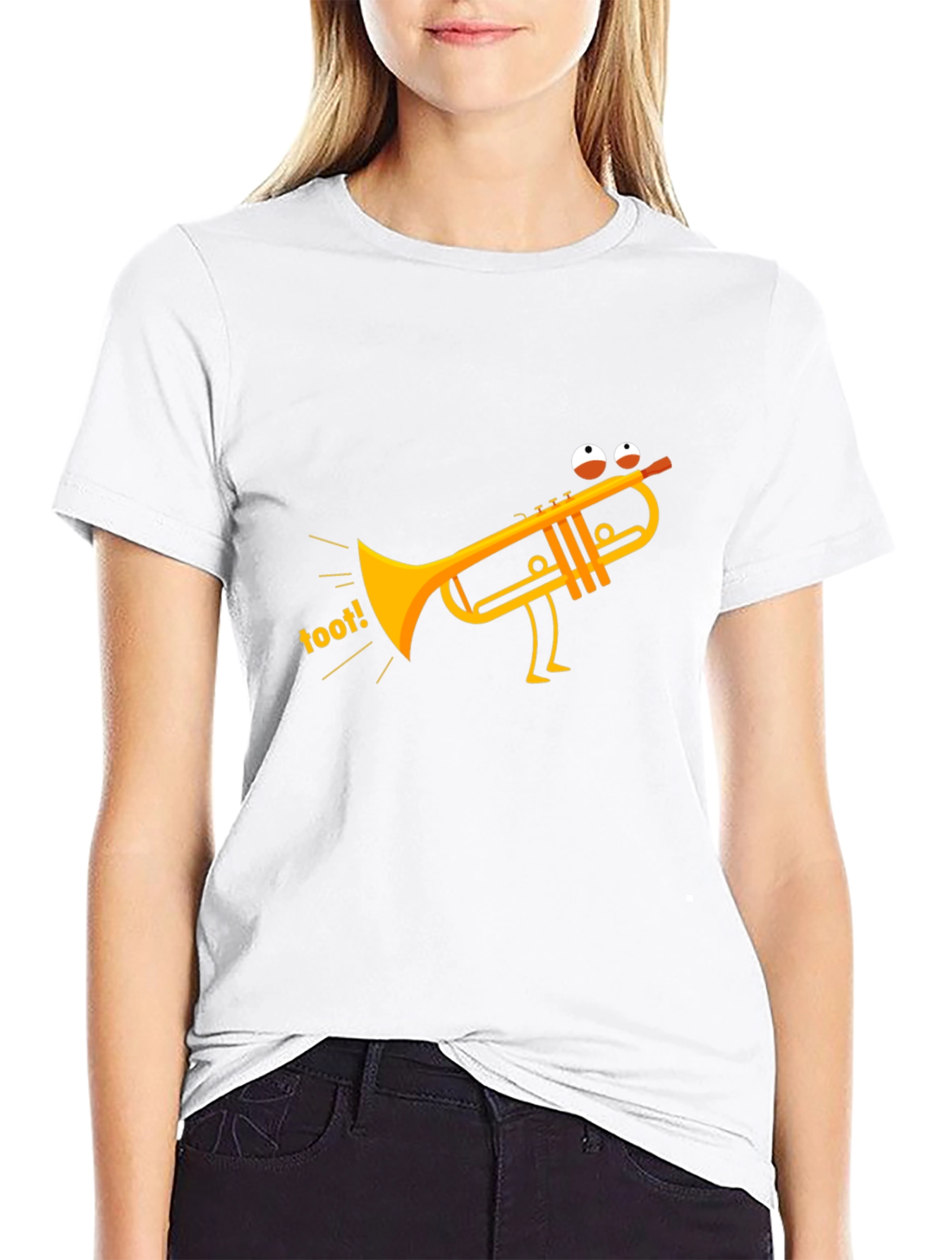 Funny Toot Trumpet Black T-Shirt