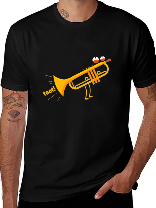 Funny Toot Trumpet Black T-Shirt