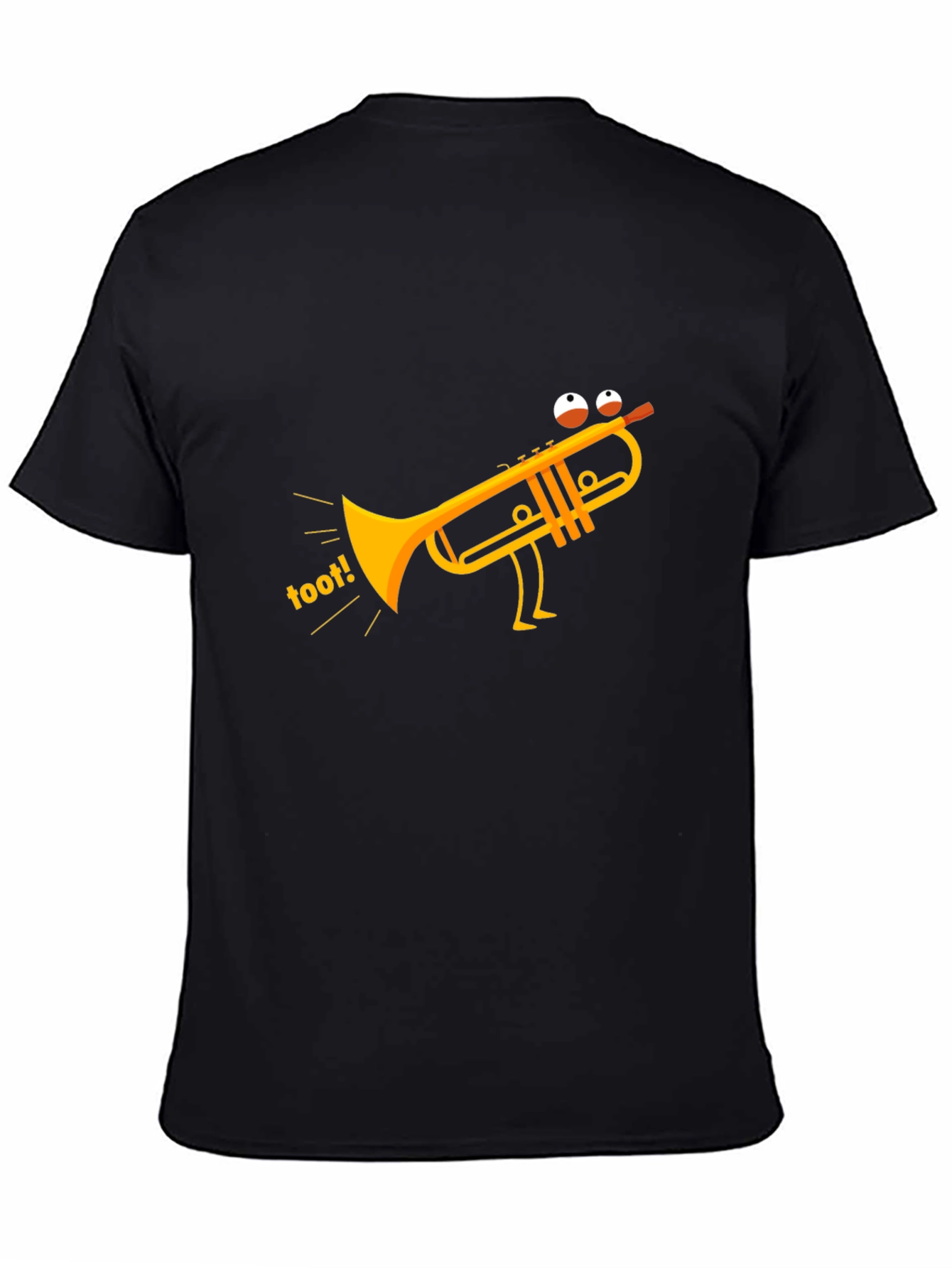 Funny Toot Trumpet Black T-Shirt