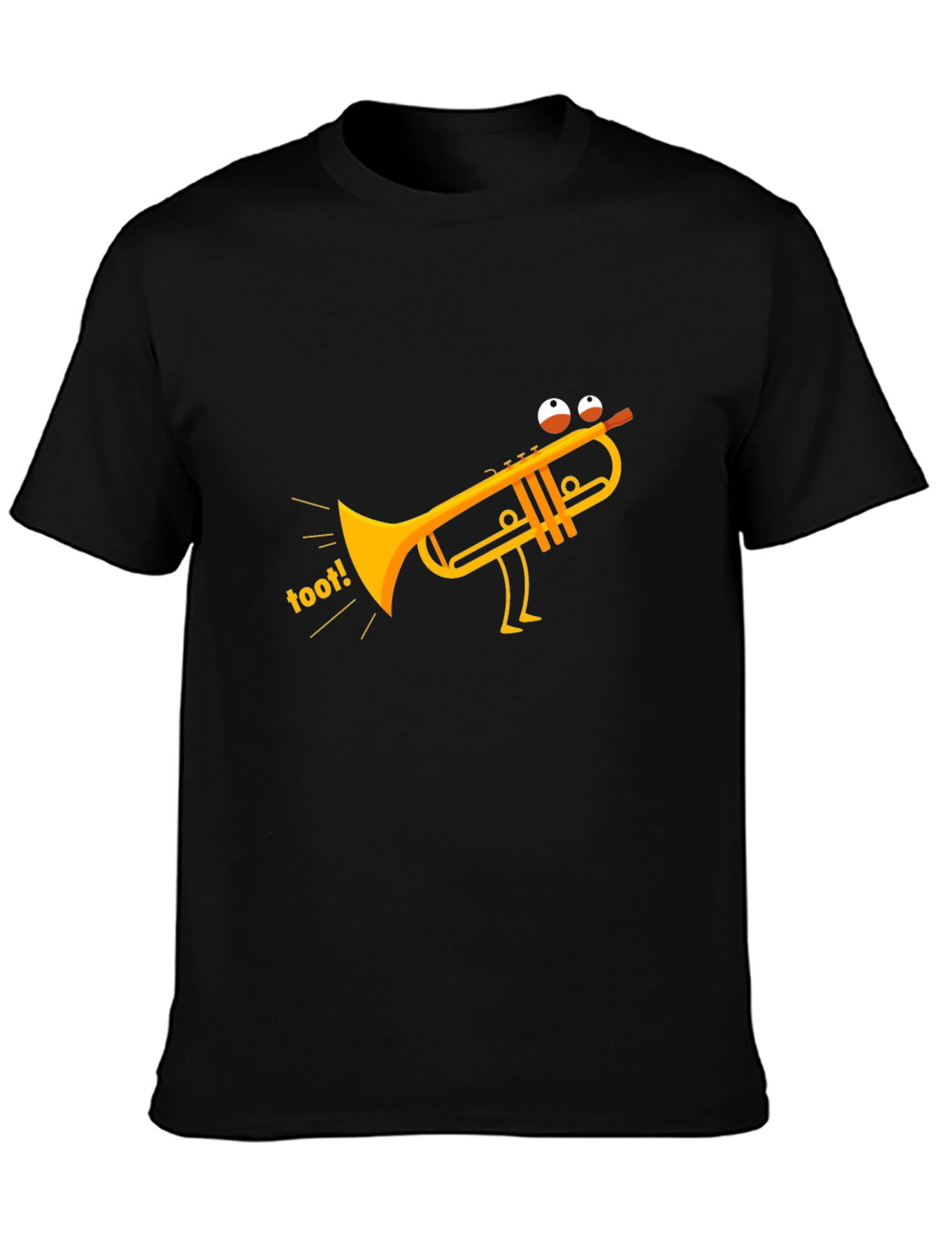 Funny Toot Trumpet Black T-Shirt