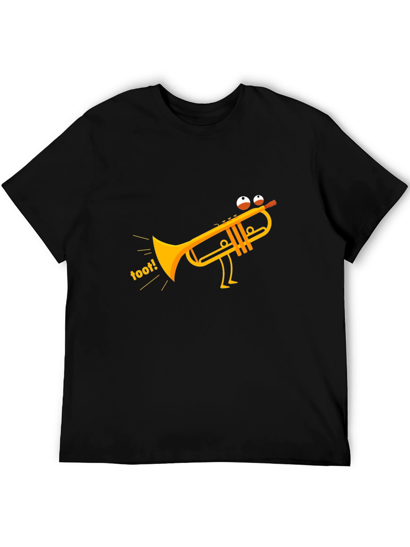 Funny Toot Trumpet Black T-Shirt