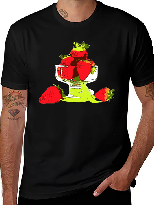 Strawberry Bowl Graphic T-Shirt