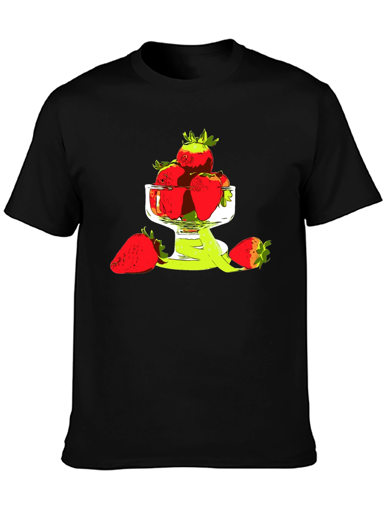 Strawberry Bowl Graphic T-Shirt