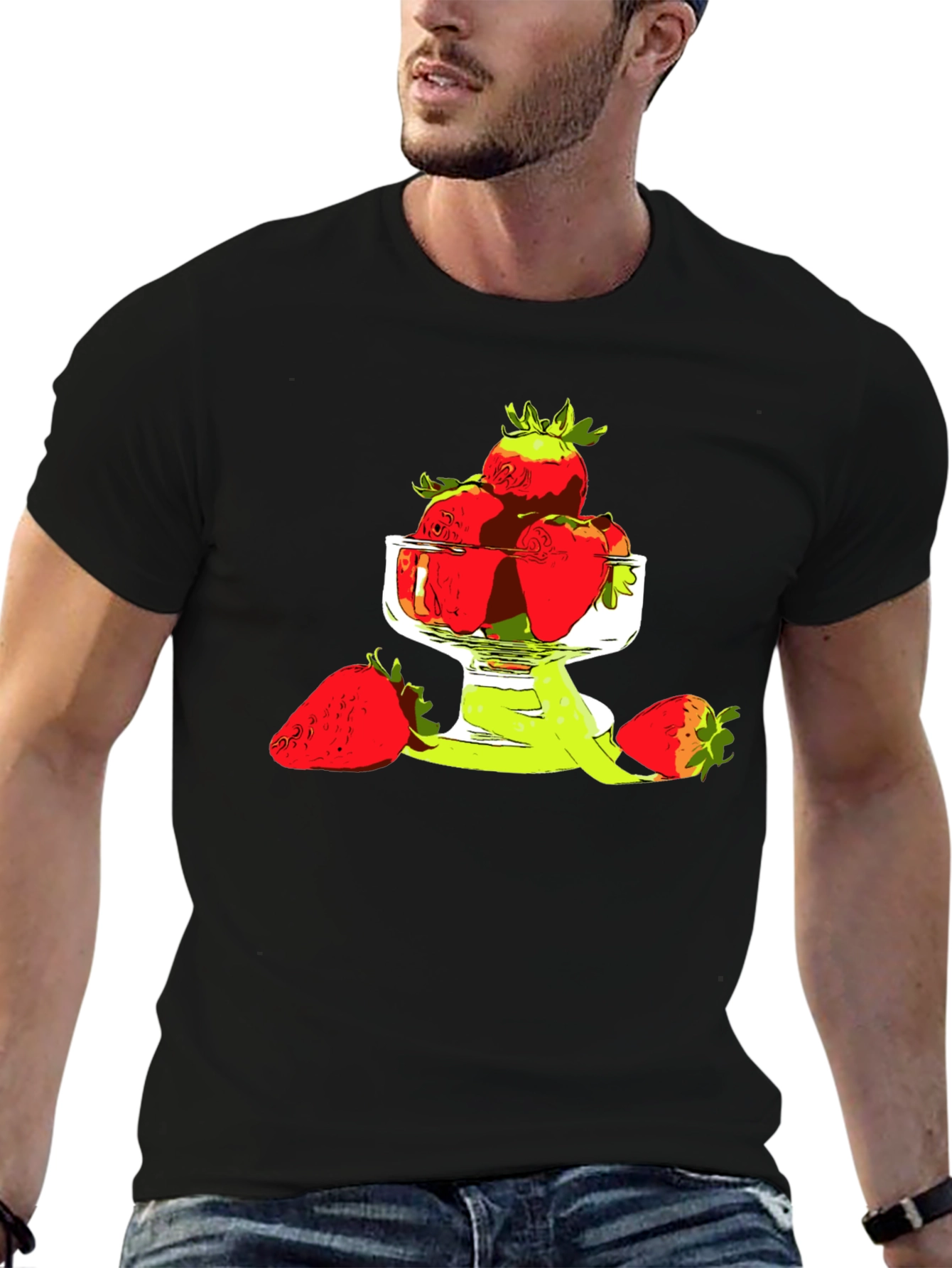 Strawberry Bowl Graphic T-Shirt