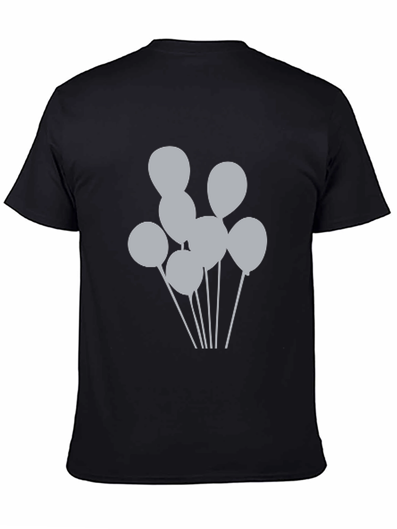 Mens Black Balloons Graphic Tee