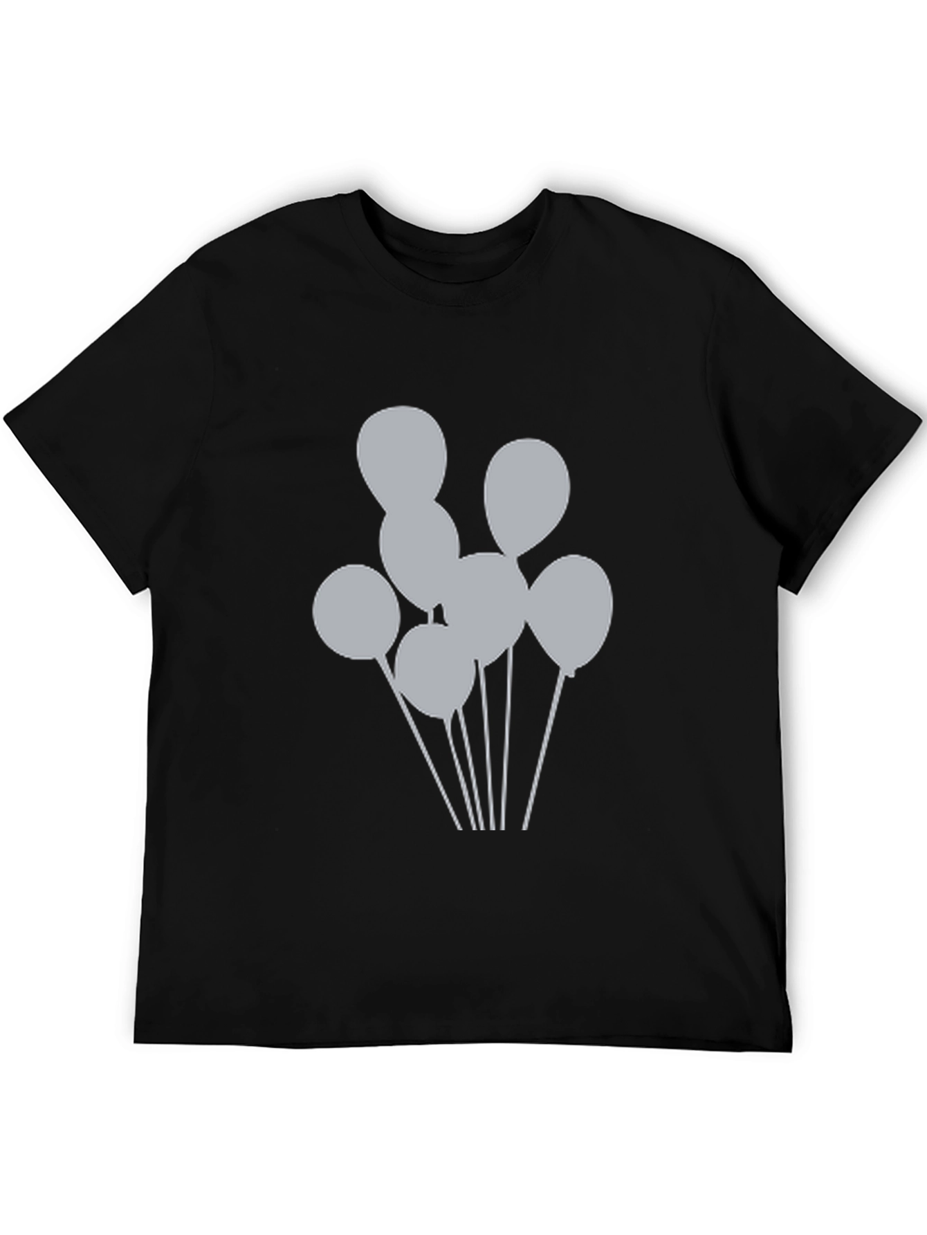 Mens Black Balloons Graphic Tee