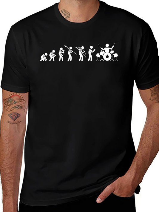 Evolution of Drummer T-Shirt - Funny Musician Tee