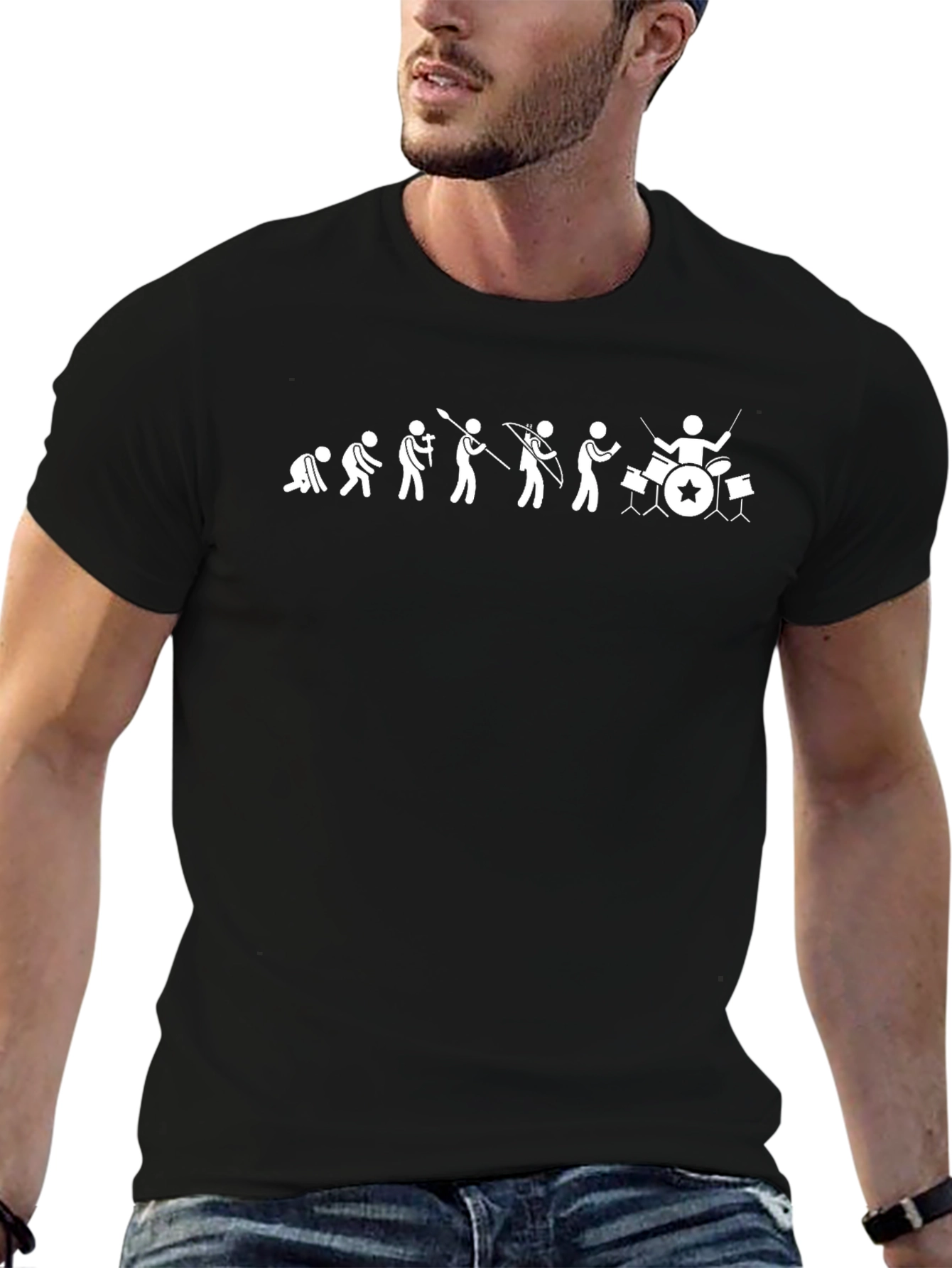 Evolution of Drummer T-Shirt - Funny Musician Tee